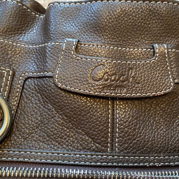 Coach F14682 Penelope Large Brown Leather Shopper Handbag - Picture 3 of 9